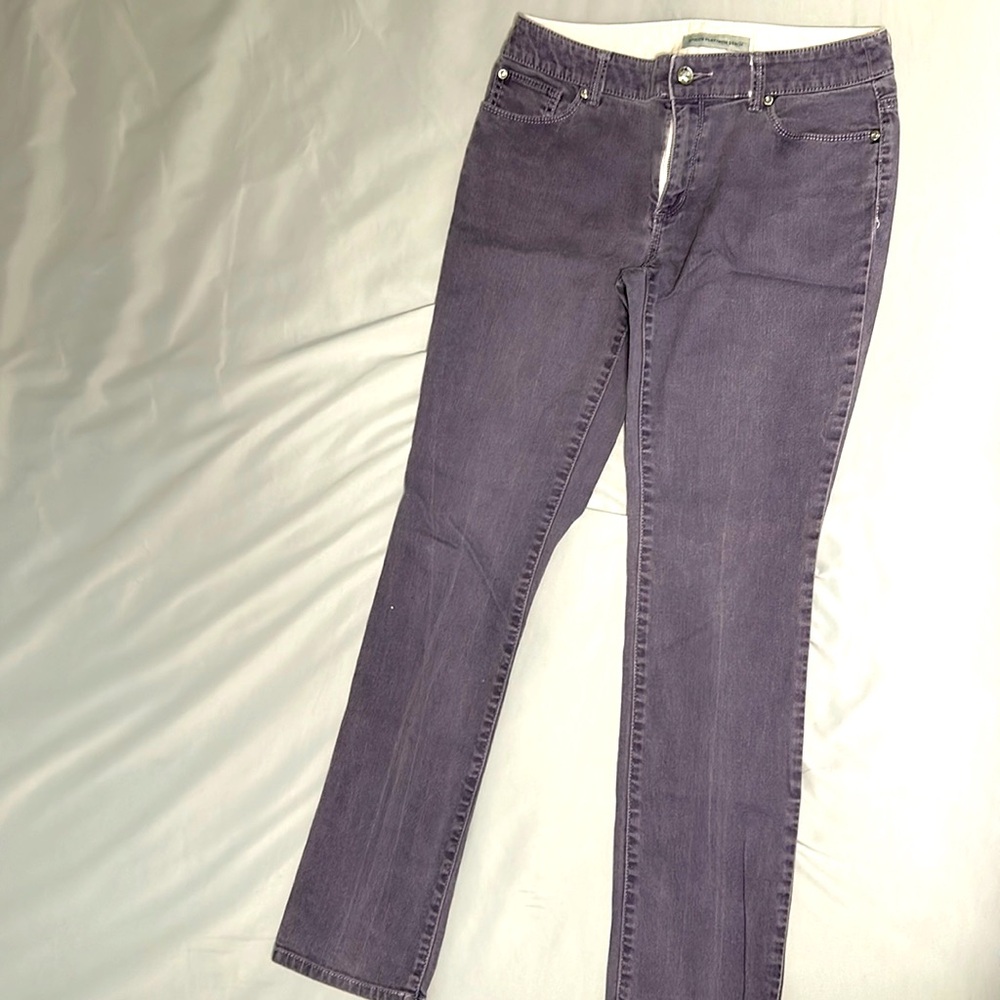 Chico’s Platinum Denim light purple jeans